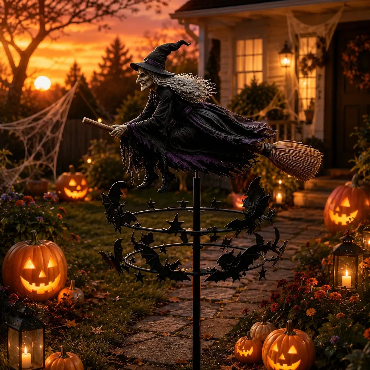 Halloween Early Bird Special🧙♀️ The Enchanted Witch Garden Wind Spinner