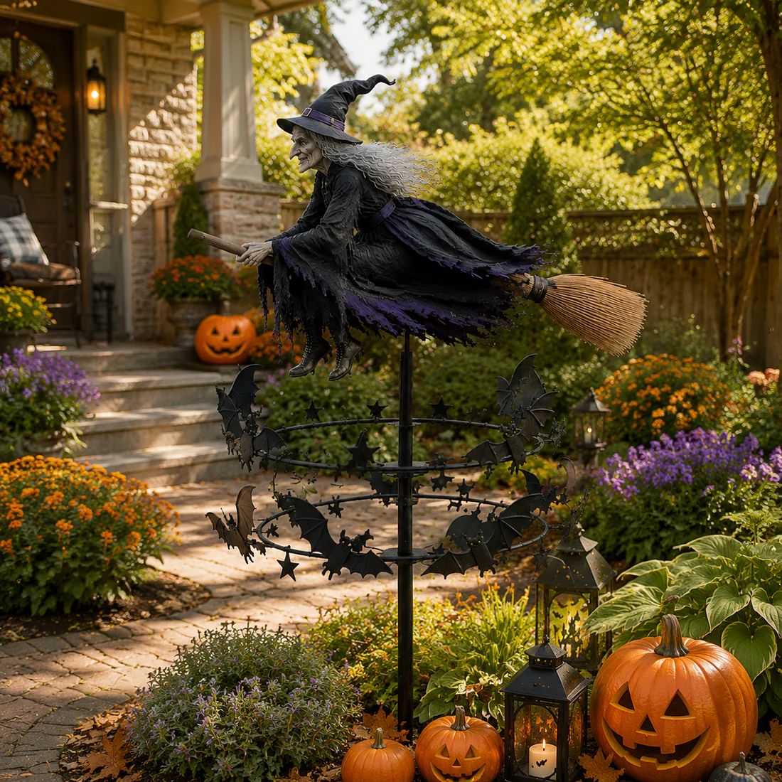 Halloween Early Bird Special🧙‍♀️ The Enchanted Witch Garden Wind Spinner